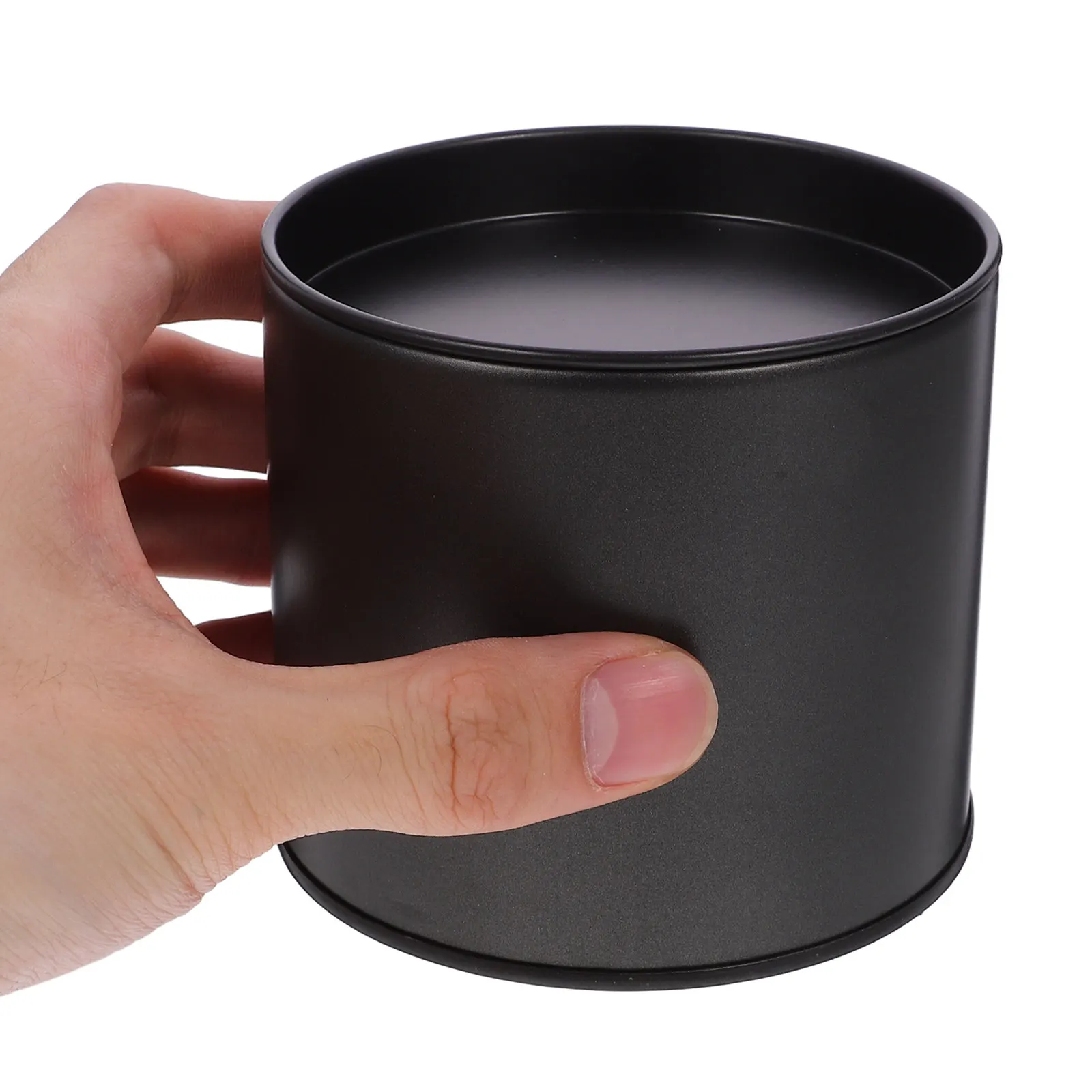 1pc Matte Finish Tin Can For Tea Coffee Sugar Candy Storage Airtight Kitchen Spice Jar Decorative Tinplate Container