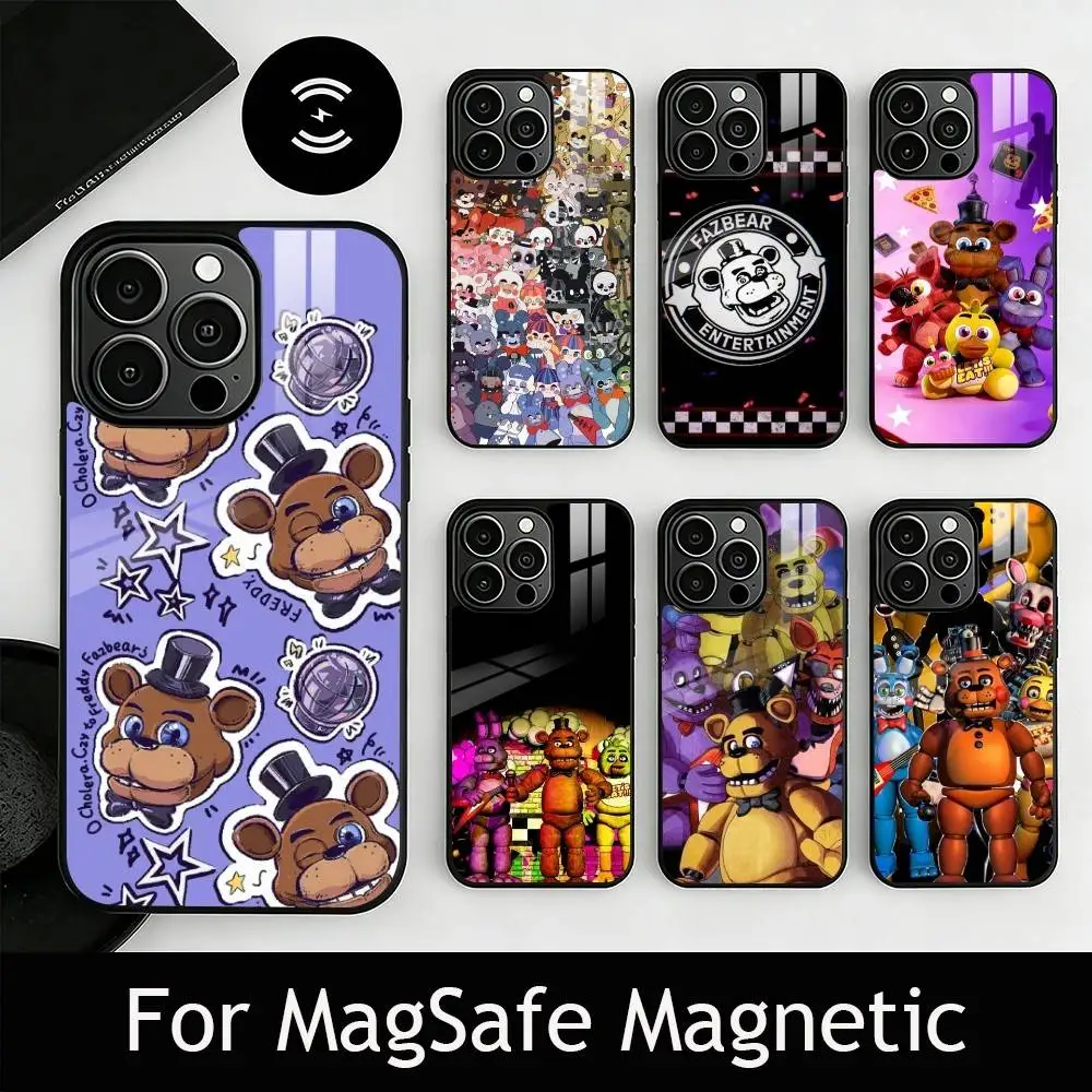 

Game F-N-A-F Phone Case For iPhone17,16,15,14,13,12,11 Plus,Pro Magnetic For Magsafe Wireless Charging