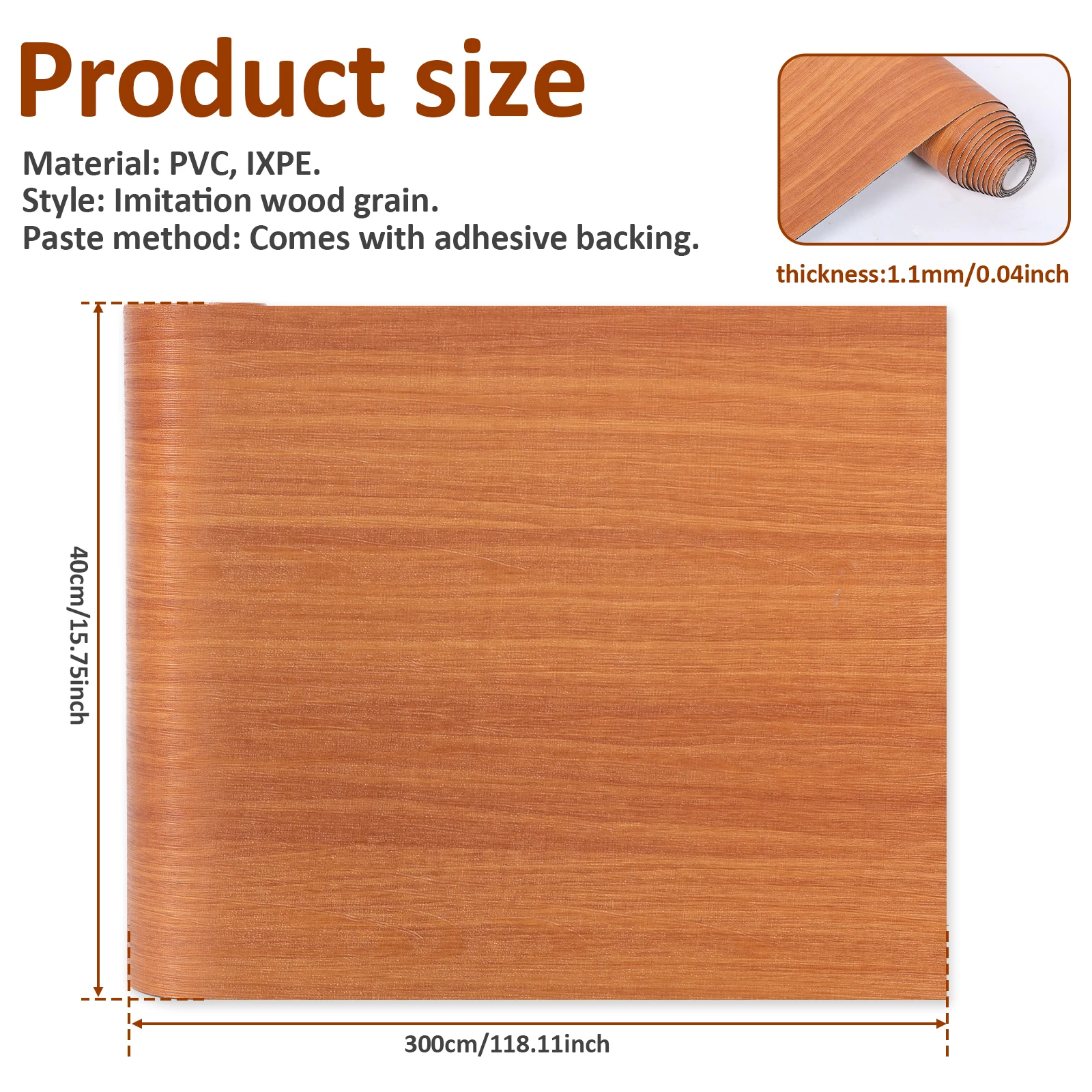 Wood Peel and Stick Wallpaper Light Wood Grain Contact Paper Removable Self Adhesive Wallpaper for Cabinets Wall Decoration