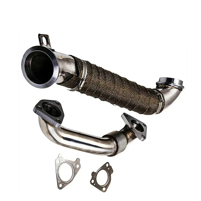 

3" Turbo Downpipe Passenger Side Up-Pipe For LB7 LLY LMM LML 6.6L Duramax Black