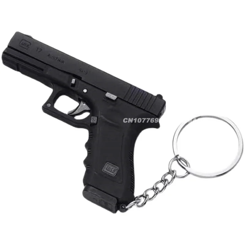 Alloy Empire Glock G17 Pistol Shape Weapon  Hot Portable Toy Gun Model Keychain Mini Metal Shell Ejection Free Assembly With Box