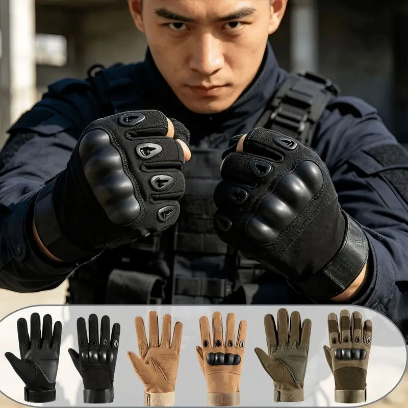 Tactical gloves for protection, combat sports, outdoor cycling, full-finger gloves, outdoor mountaineering, and special forces c