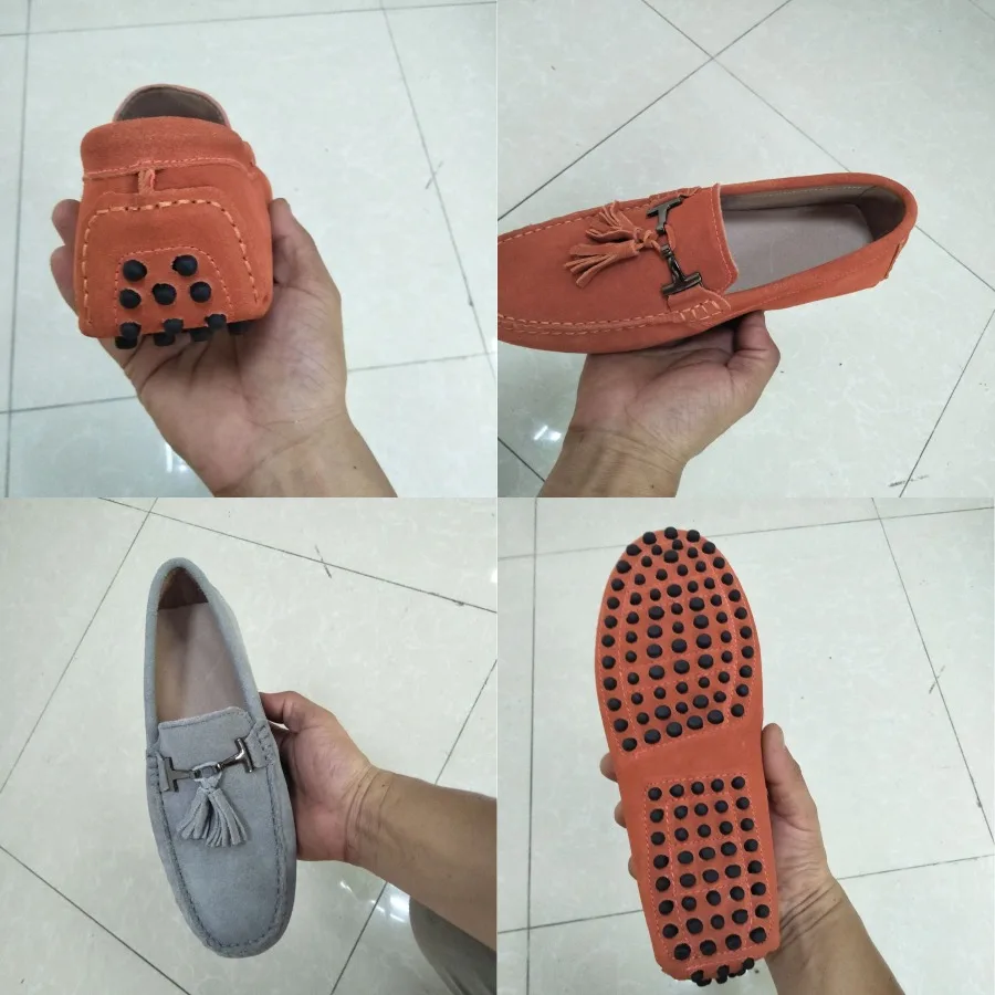 

Мужские мокасины из натуральной кожи, очень большого размера, всесезонные, однослойные, в английском и корейском стиле.