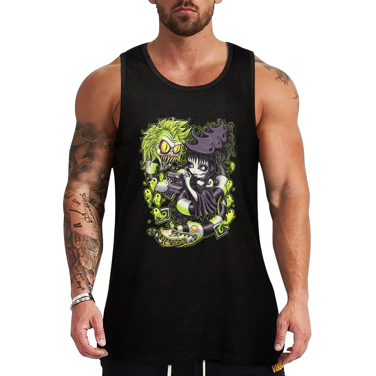 

Strange and Unusual Tank Top Vest Men gym sportswear bodybuilding men Sports shirt man