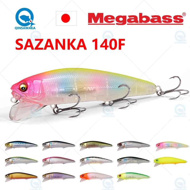 JAPAN Megabass SAZANKA 140F 140mm 48g MAX0.4m Floating BASS Wake Bait  Buoyancy Fishing Lure Casting Jerkbait LBO Sea Tackle