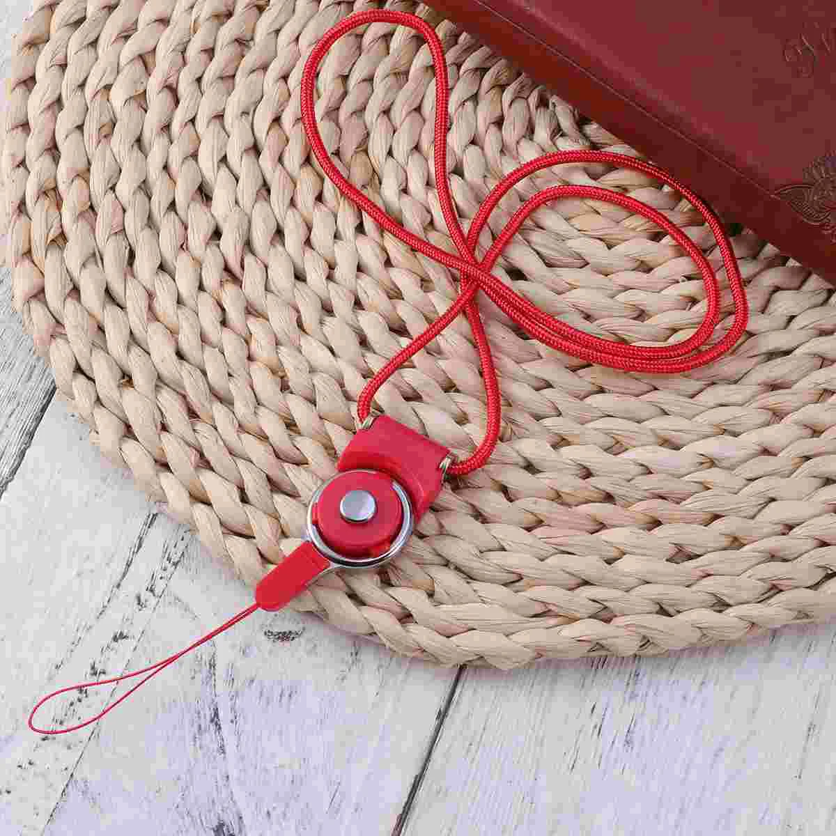 Dual Use Detachable Rotary Buckle Long Lanyard Mobile Phone Shell Rope(Red) Nylon rope Case Rope Detachable Phone Shell Rope
