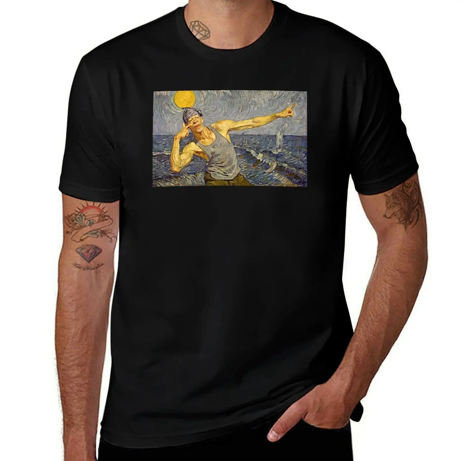 

Reggae Legend Yellowman Van Gogh Style T-Shirt rapper graphic tees graphic t shirts Anime t-shirt mens clothing