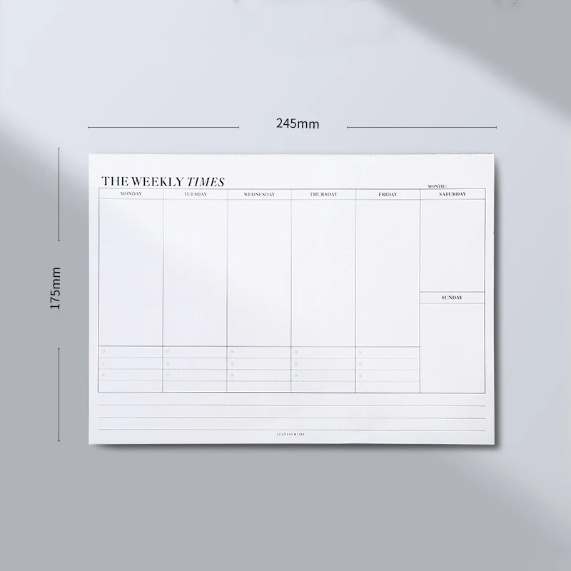 50Sheets Universal Tearable Planner Weekly Monthly Schedule Student Stationery Office School Supplies Simple Plan Notebooks