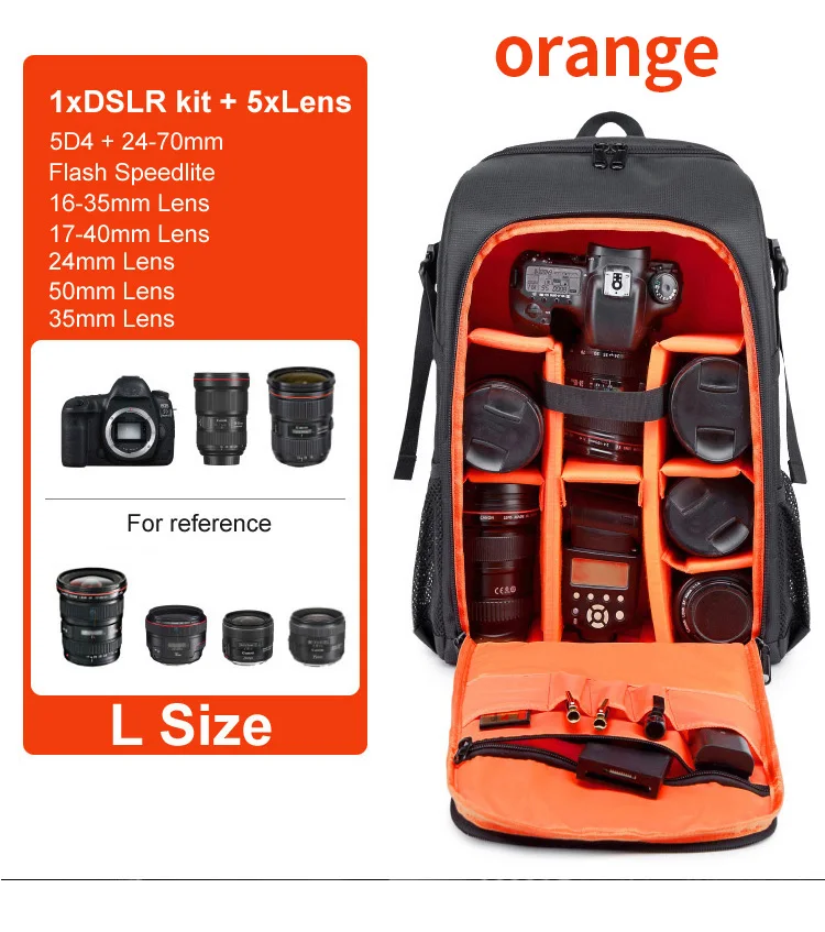DSLR-Kameratasche, Wasserdicht, Verstellbarer Schultergurt, Robuster Reise-Fotografie-Rucksack, Geeignet für Outdoor-Aktivitäten – Detail 5