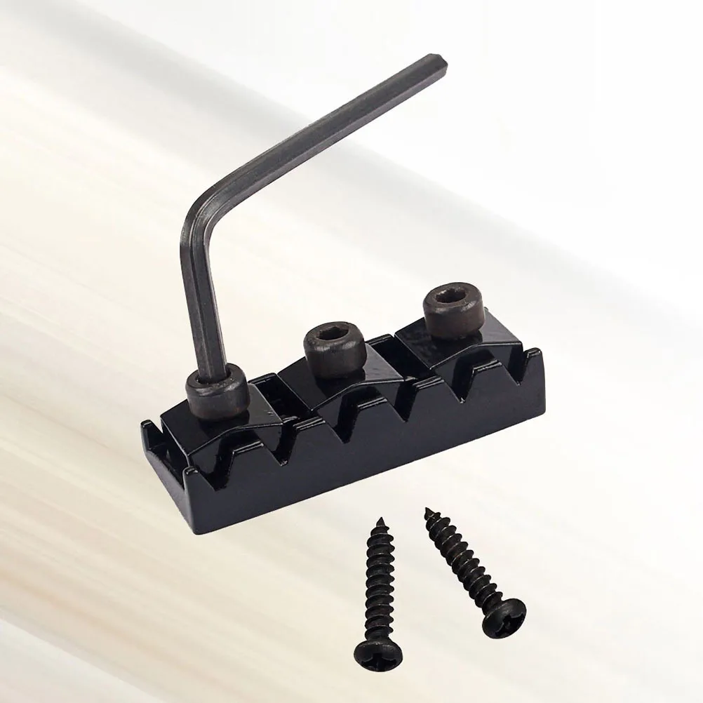 

42mm Electric Guitar Locking Nut Zinc Alloy String Lock with Wrench Stable Tuning Gaa02 Black Guitar Locking Nut