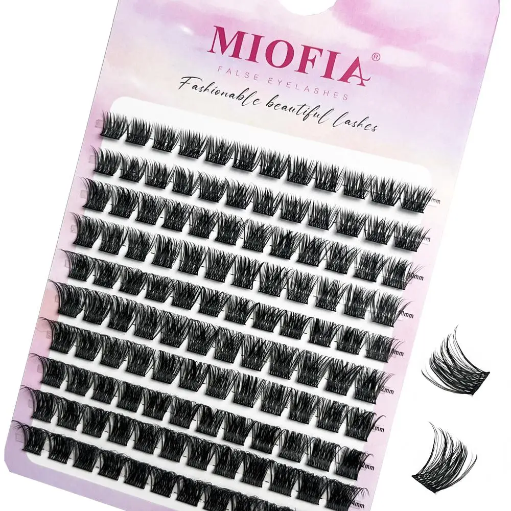 Picture 7: 120 Clusters D Curl Lash Clusters 8-14mm Mixed Length 3D Natural Soft DIY Individual Eyelash Extensions Reusable Lashes