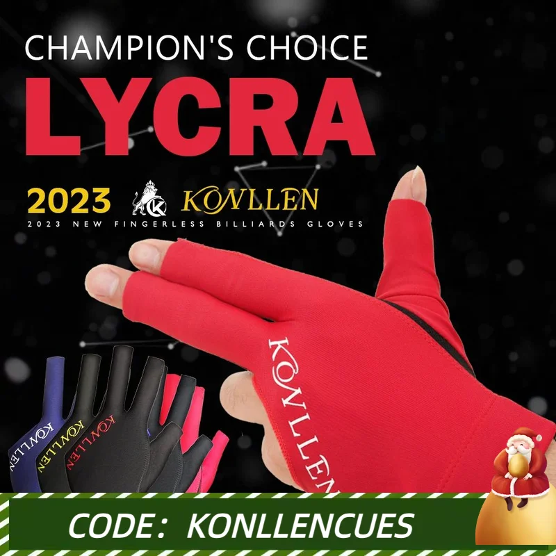 

KONLLEN-Fingerless Pool Glove, Left Hand, Snooker Gloves, Pool Cue, Carom Gloves, Durable Billiards Accessories, New