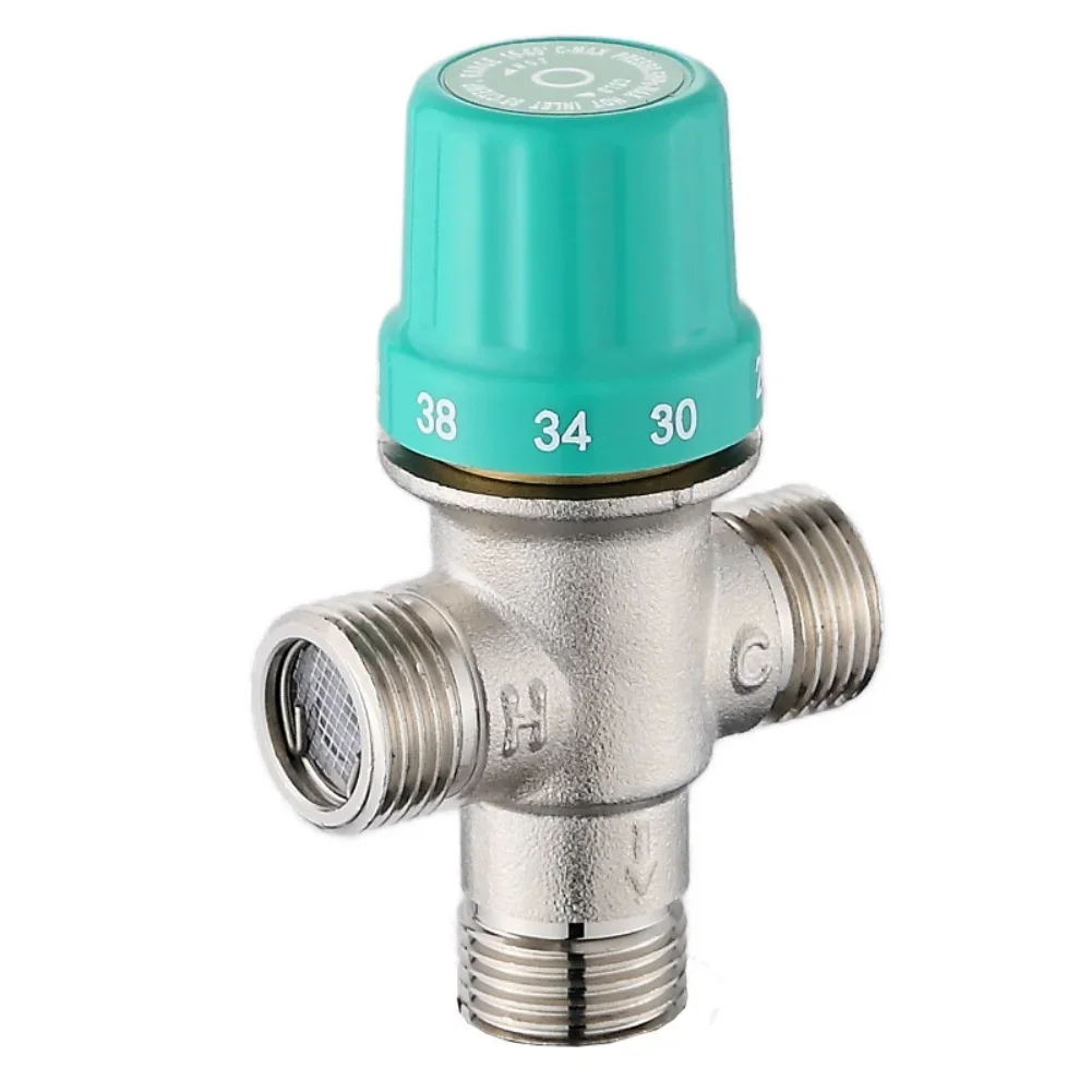 Convenient Water Usage Valve Hot Cold Mixing Adjustable Temperature Valve As Shown Copper Temperature Control Valve