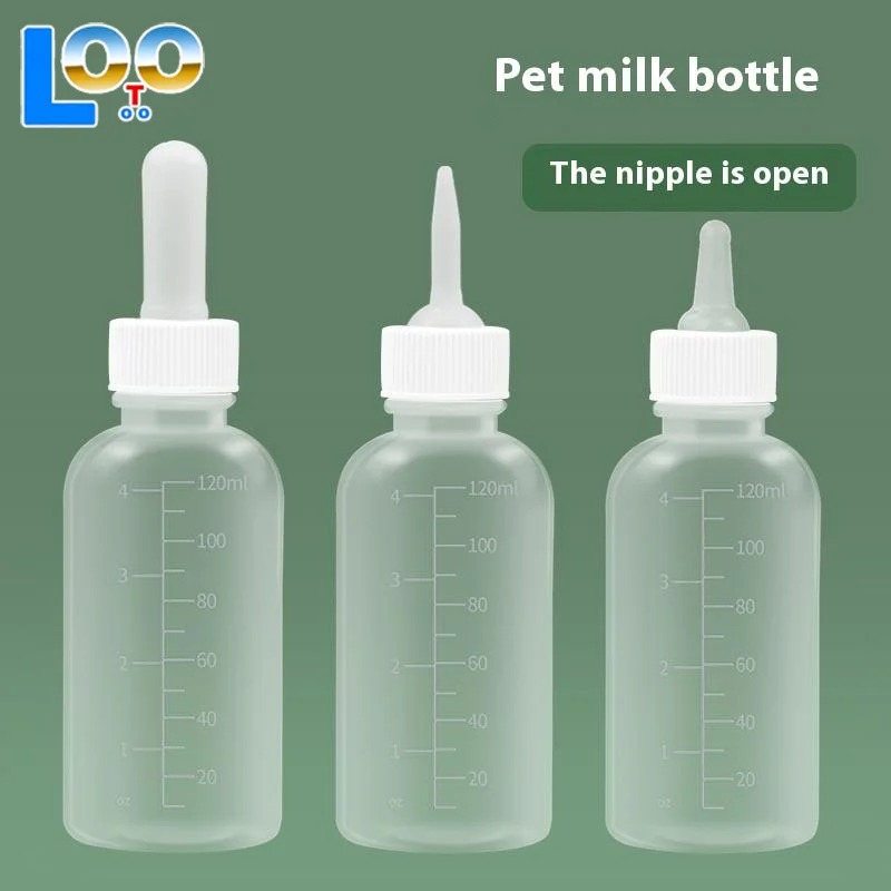 الحيوانات الأليفة هريرة زجاجة تستخدم في الرضاعة الحلمة المغذية يمكن الضغط السائل الحليب زجاجة الرضاعة لحديثي الولادة الكلاب الجراء الأرانب الهامستر القط