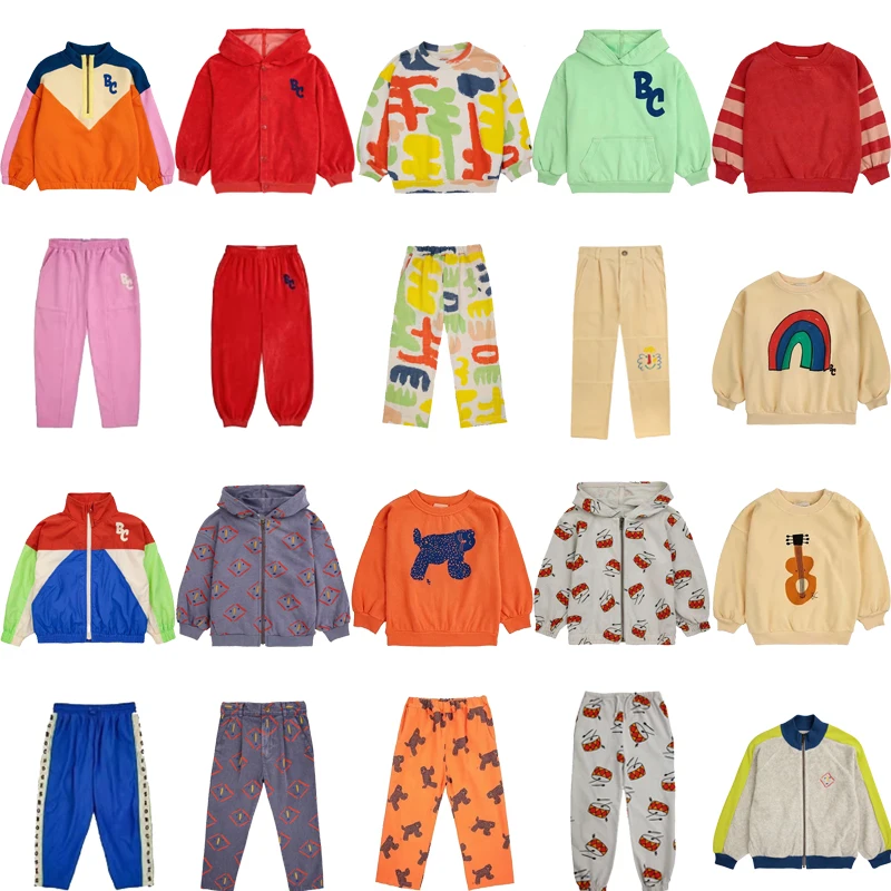 

2024 New Spring Kids Sweatshirts BC Brand Boys Girls Cute Print Sweaters Baby Child Cotton Outwear Clothes Tops