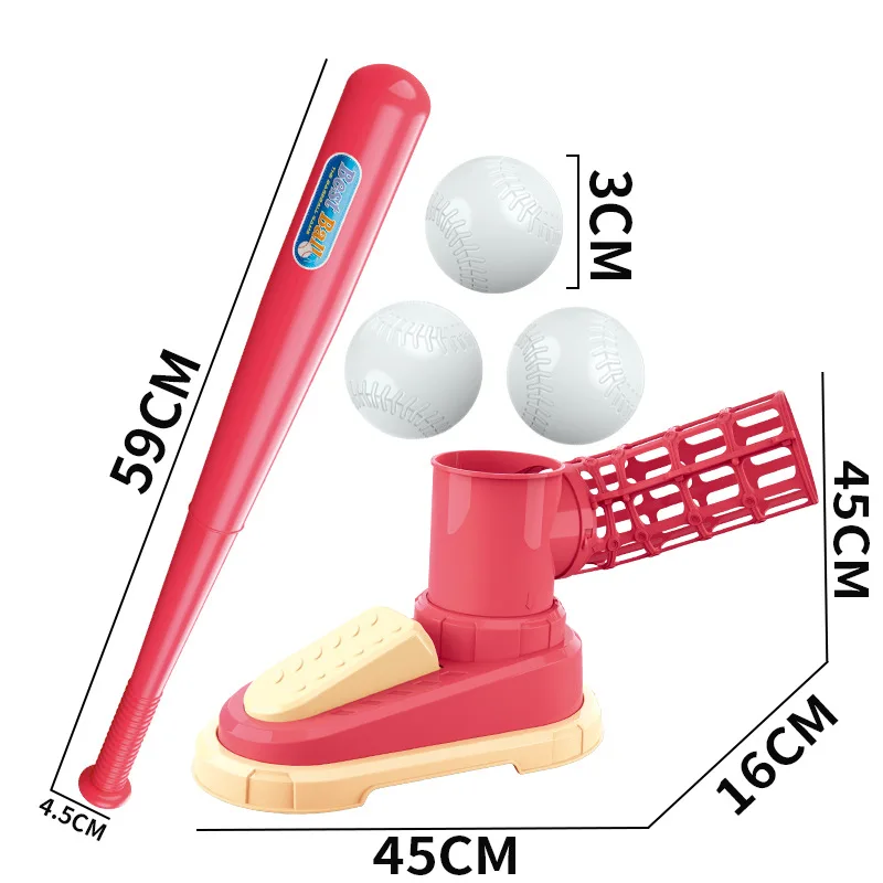 Kids Baseball Pitching Machine Toss and Catch Ball Game Baseball Launcher Gift Idea for Boys and Girls