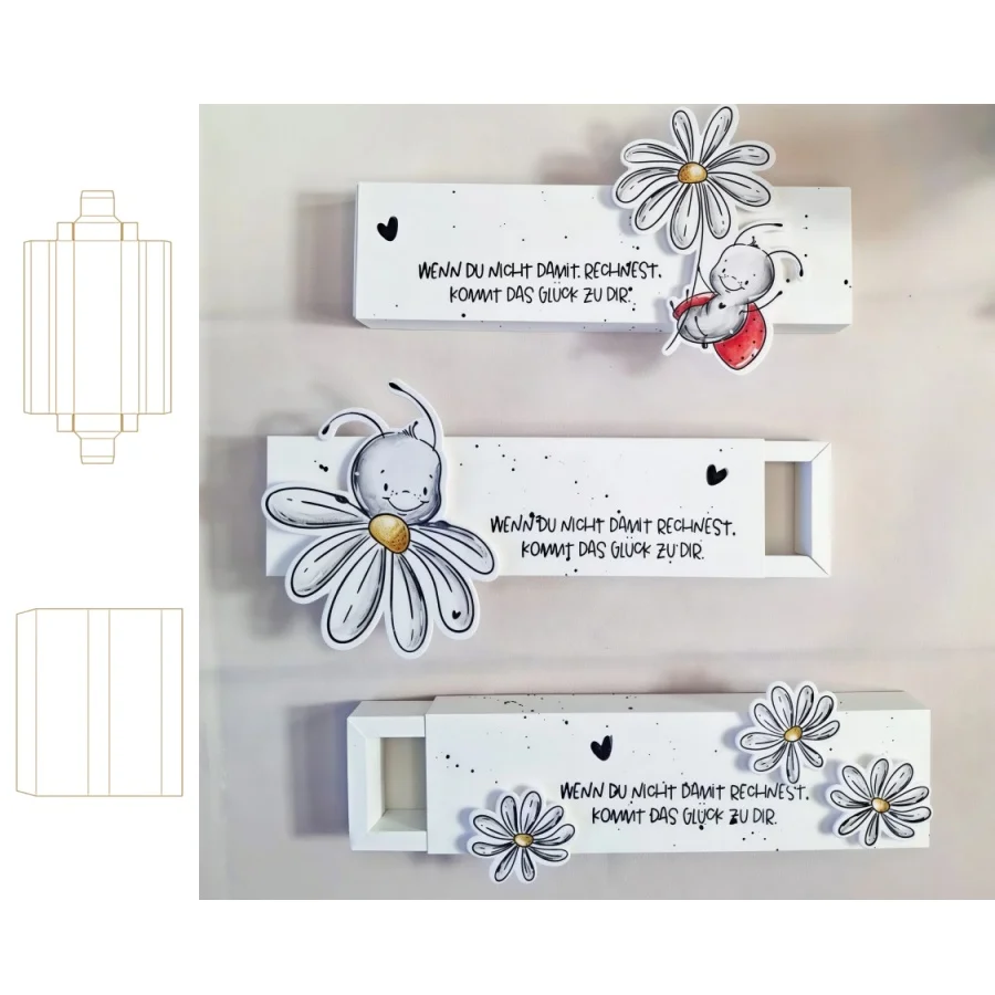 2026 Neuheit Ausziehbare Schokoladenriegel-Geschenkbox Metall-Stanzformen, Lange Schiebe-Geschenkbox-Stanzform, Scrapbooking Papierhandwerk DIY