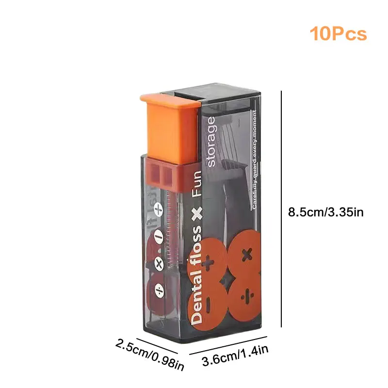 Automatic Dental Floss Storage Box Pop-Up Dental Floss Dispenser With 10Pcs Floss Dental Oral Hygiene Care Portable