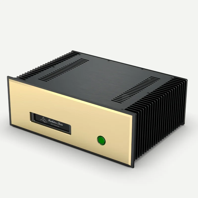 Beautiful CNC Full Aluminum class A power amplifier DIY chassis both side heatsink  Install FM aluminum shell