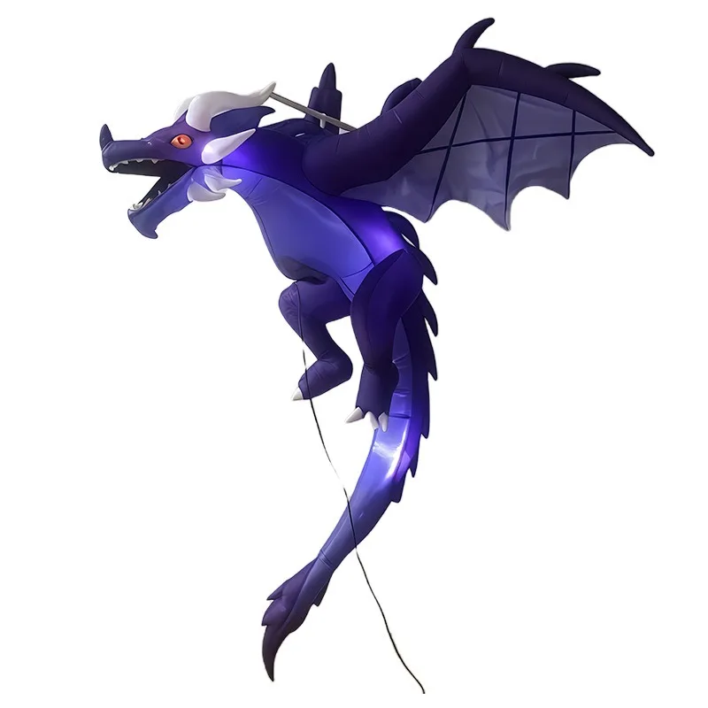 6.2ft Flying Dragon Inflatable Model Halloween Courtyard Garden Decor Secret Room Haunted House Business Activities Outdoor Gear
