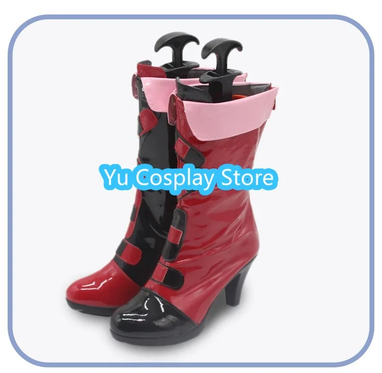 The Clown's Girl Harley Cosplay Shoes Halloween Carnival Boots PU Shoes Quinn Cosplay Props Custom Made