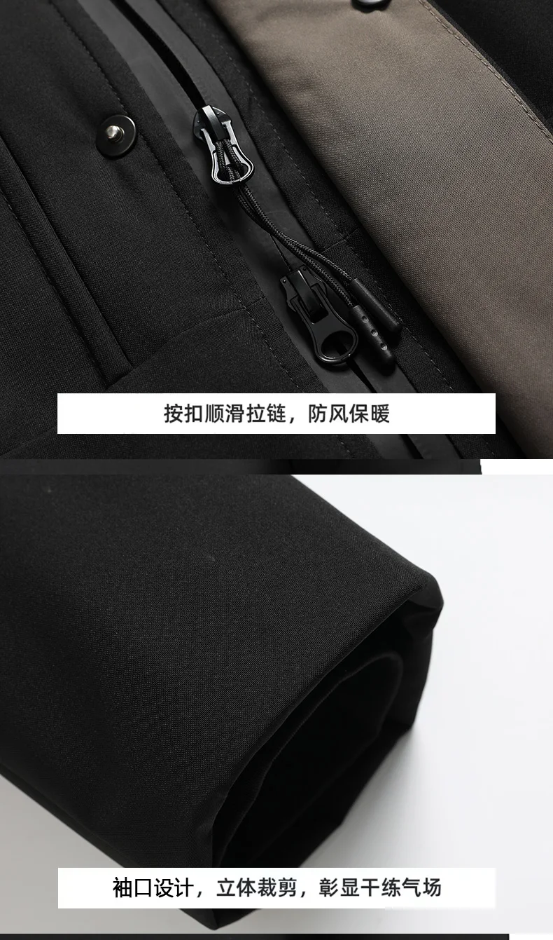 2026 new arrival winter hooded jacket long style sill-like cotton jackets men,mens fashion thicken warm parkas trench coat male