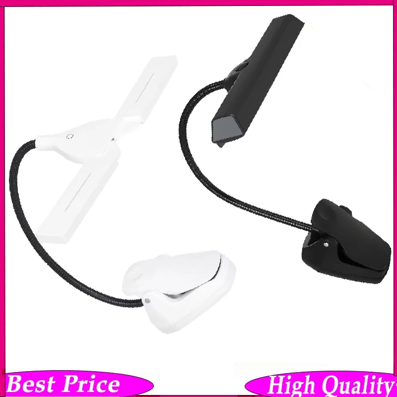 Adjustable LED  Brightness Music Stand Light Clip-on Rechargeable Portable Reading Lamp Book Light with Music Stand Accessories