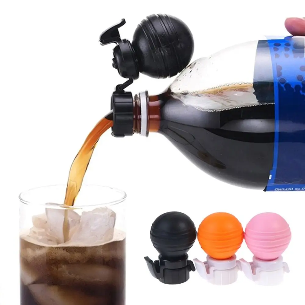 1Pc Soda Bottle Lid Sealer Silicone Carbonated Drink Leak-proof Bottle Cap Reusable Inflation Pump Bottle Stopper Protector Snap