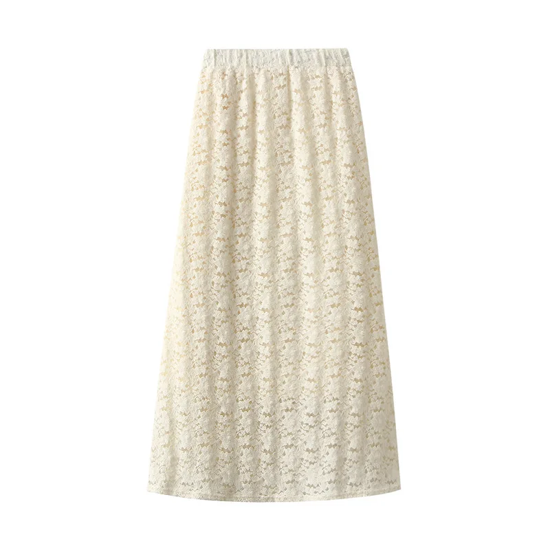 Plush Lace Skirt with Thick Lining, 2023 Autumn and Winter, New, 6007