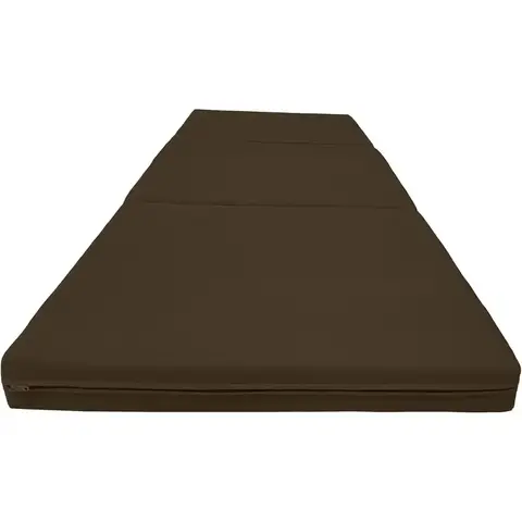 Memory Foam Mattress Topper, Space-Saving Sleepover, 3x27x75 inches, Brown