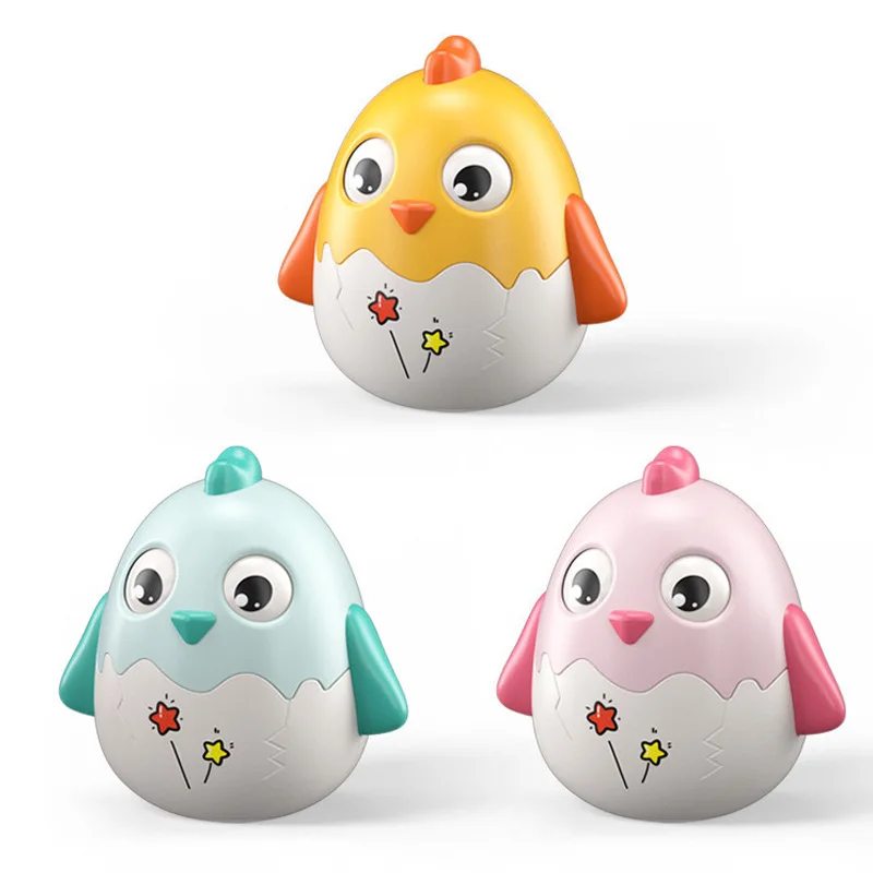 لعبة بهلوان كبيرة لطيفة على شكل دجاجة لطيفة للأطفال، خشخشة تعليمية للتعلم المبكر للأطفال، مثالية للأولاد والبنات #6