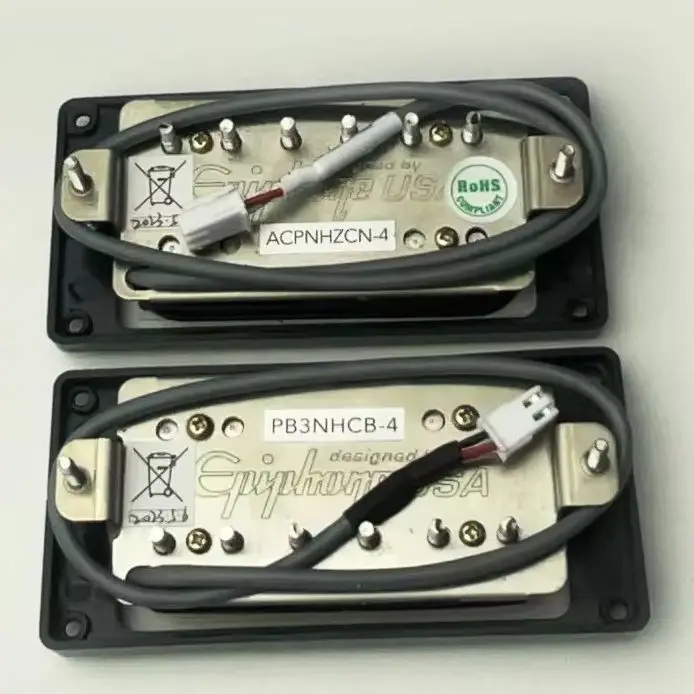 Pastillas de guitarra Humbucker Alnico Classic 57 y PRO Bucker con arnés precableado 1V1T/2V1T (Zebra)