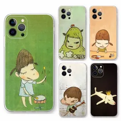 Yoshitomo Nara Art Phone Case For iPhone 15,14,13,12,11 Plus,Pro,Max,XR,XS,X,7,8 Plus,SE,Mini Transparent Shell