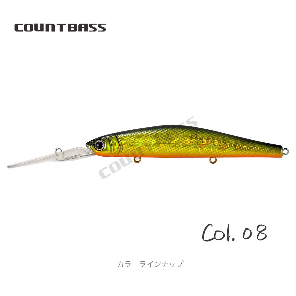 COUNTBASS Langsam schwimmender Wobbler 115 mm 4-1/2 Zoll 20 g 3/4 oz. Dive 4m 13ft Minnow Jerk Your Baits Angelköder – Detail 20