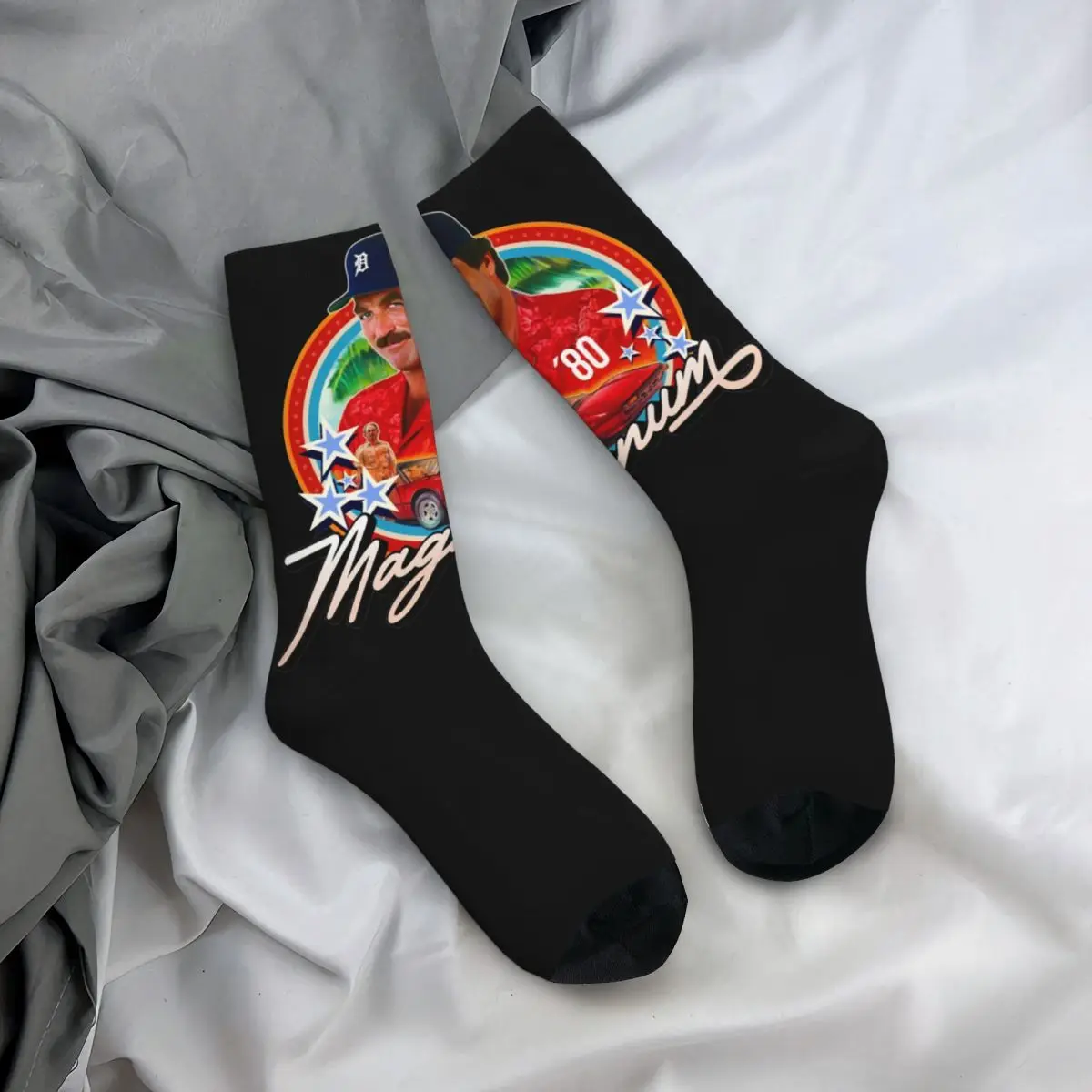 Hip Hop Male Socks Tom Selleck Is The Daddy Accessories Soft Vintage Sport Socks Spring Autumn Winter