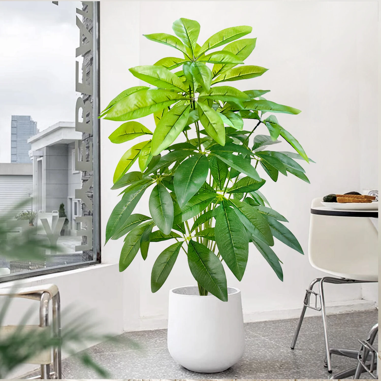 68cm/26,7 in künstlichem Geld Baum Monstera Deliciosa gefälschte Pflanzen dekoration Ferienhaus Büro Dekoration