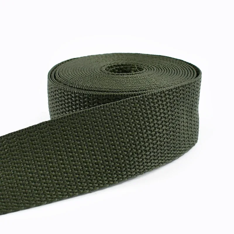 10 Meter 20/25/32/38/50 mm Polypropylen-Gurtband, 1,1 mm dickes Band, Nylonbänder pro Meter, Gürtel, Nähköder, Zubehör
