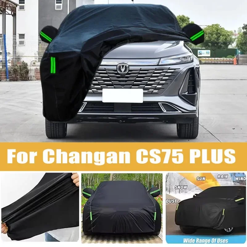 

For Changan CS75 PLUS Full Car Cover Four Seasons Outdoor Sun Anti UV Rain Snow Dust Protection Oxford Cloth Accessories