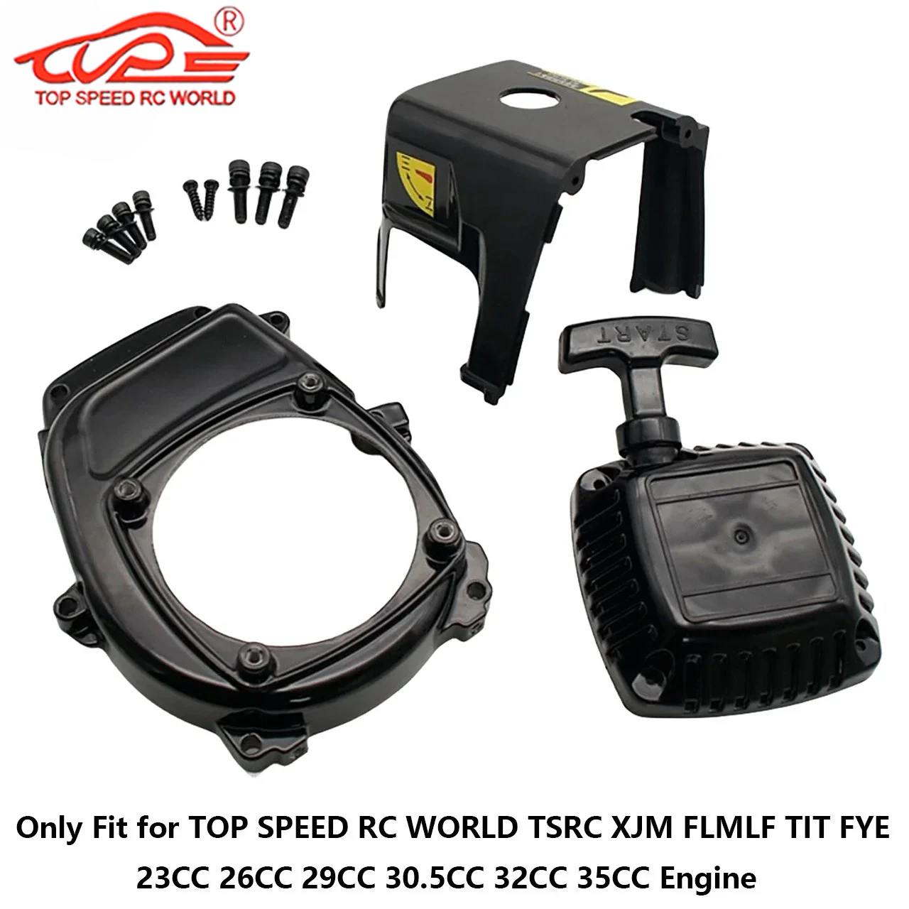 حافظة كروم أو بلاستيكية ومبتدئ سحب لأجزاء محرك 1/5 Hpi Rovan Km Rofun Baja Losi 5ive-t Dtt Fid Ql Gopad Redcat Rcmk