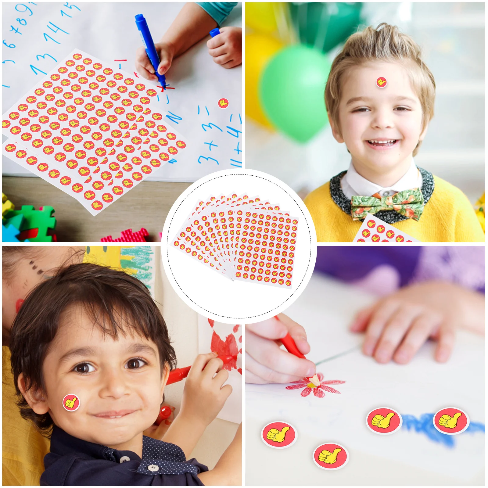 

50 Sheets Reward Stickers Creative Kindergarten Decals Self Adhesive Encouragement Labels Kids Rewarding Paper Praise Stickers