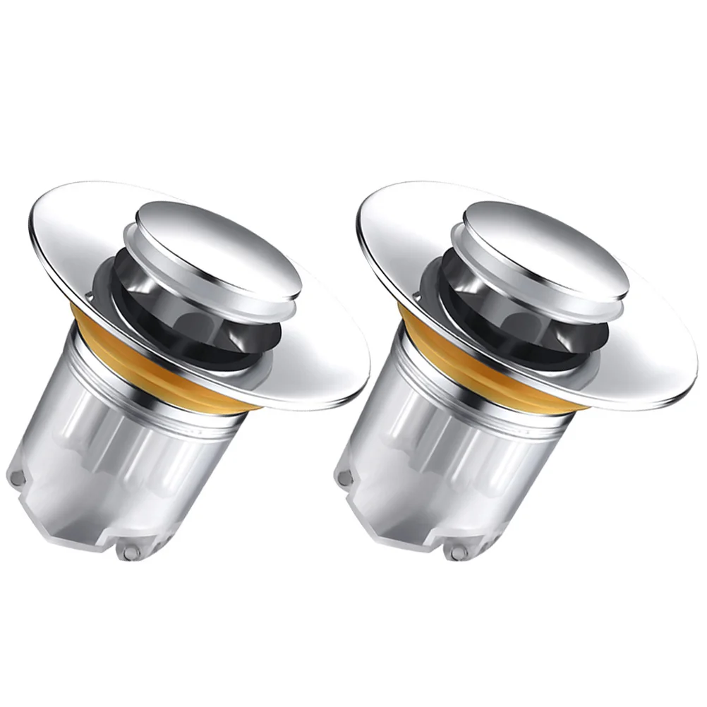 

2pcs ABS Material Anti-blocking Bouncing Core Sink Drain Plug Durable Bathroom Basin Tub Stopper Waste Replacement