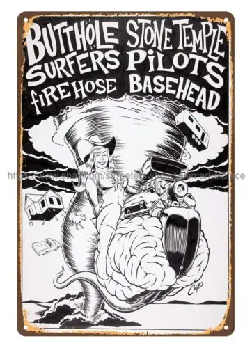 1993 Coop - Stone Temple Pilots,Butthole Surfers Concert Poster metal tin sign