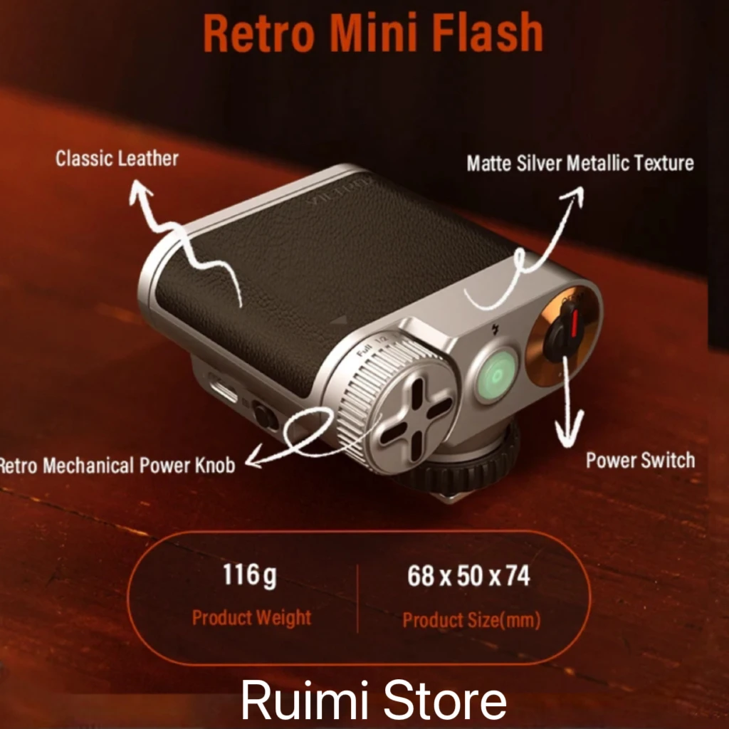 Viltrox vintage z1 mini câmera flash retro speedlight pisca gn12 led luz de preenchimento na câmera para canon nikon sony fuji câmera dslr