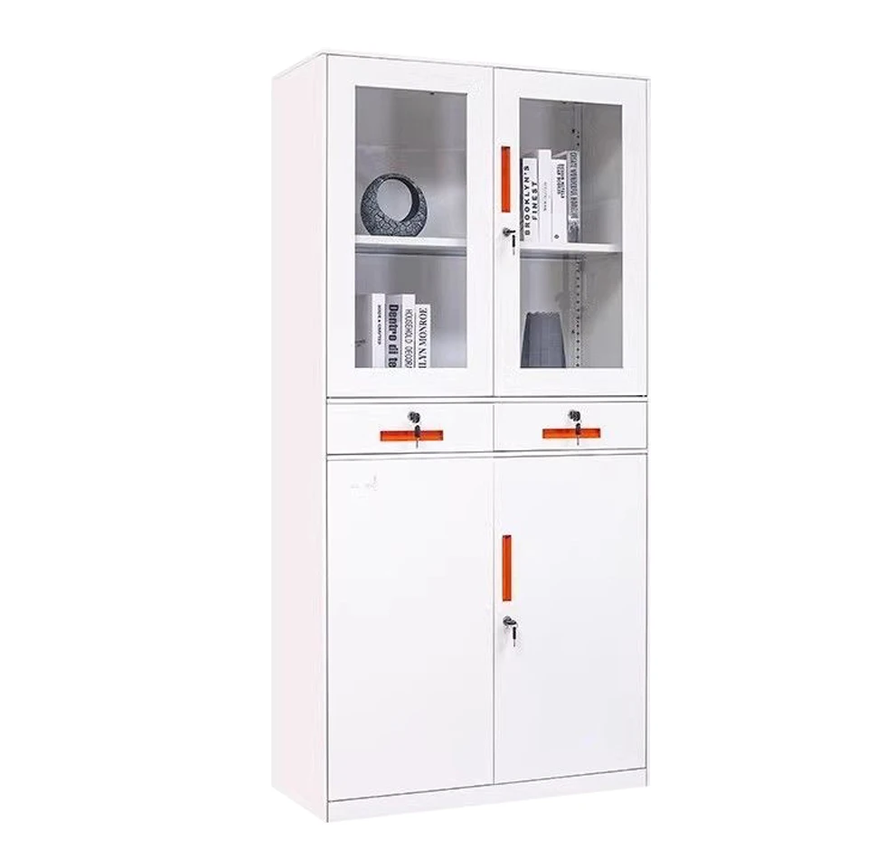 Modern Large Metal Drawer Office Furniture File Storage Cabinet Glass Doormetal Filing Cabinets Hospital File Cabinet