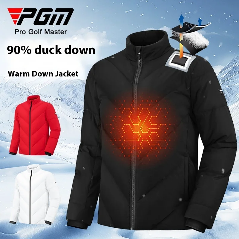 PGM golf men's Down Jacket Fall Winter Warm down padded comfortable standing collar Golf Men's Spring