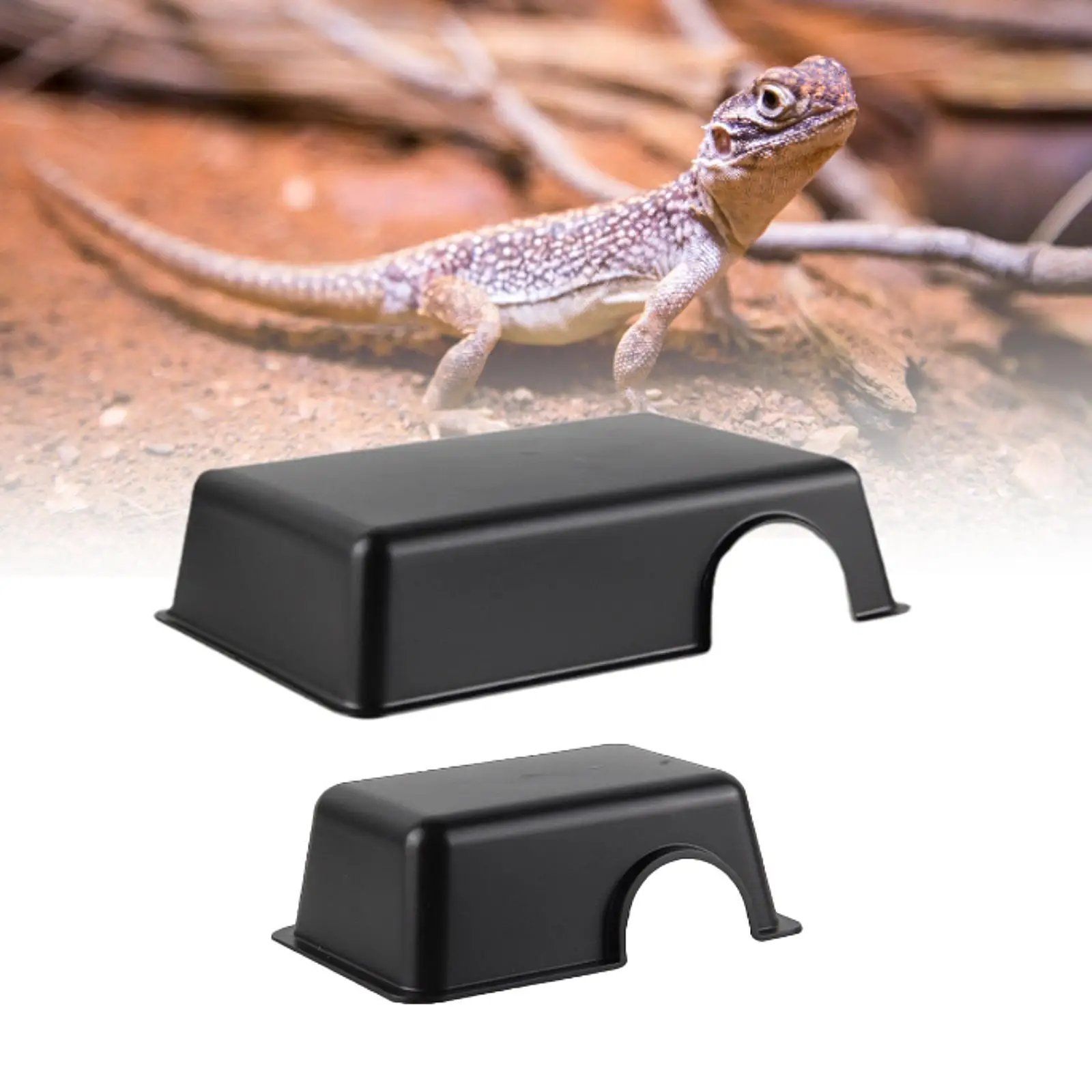 Reptile Hide Nest Matte Surface Easy Clean Hide Box for Snake Gecko Spider Frog Reptile Enclosure Terrarium Decor view 5