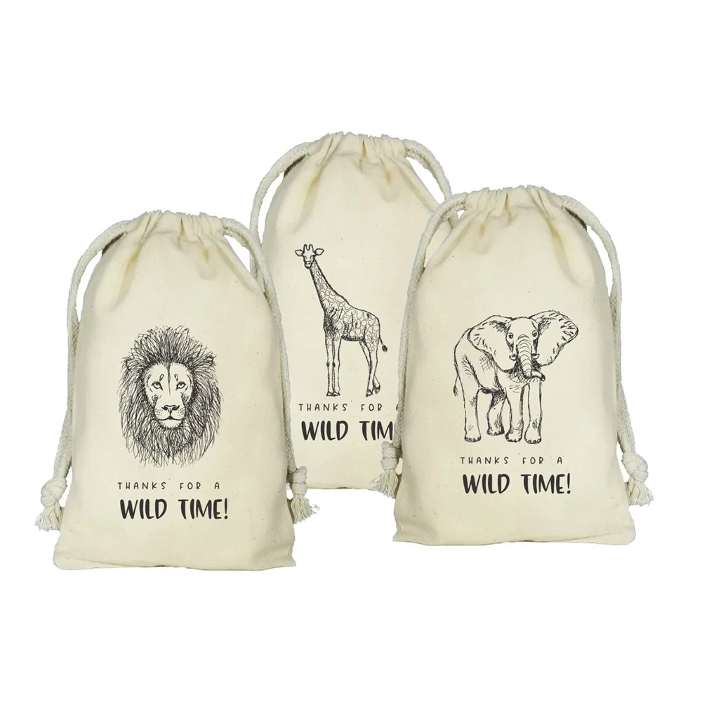 Wild Animal Party Bags, Party Animal Favors, Set of 20 Bags, Wild One, Two Wild, Wild And Free, Safari Zoo Party Favor Bags