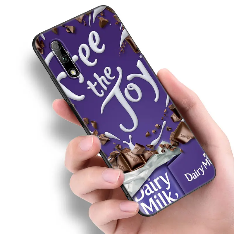 Chocolate Milka Phone Case For Huawei Y6 Y7 Y9 Prime Y5 2018 2019 2020 Y5P Y6P Y7P Y8P Y6S Y8S Y9S Y7A Y9A Soft TPU Black Cover