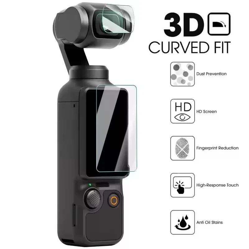 9H HD Tempered Glass for DJI OSMO Pocket 3 Screen Protector For DJI Pocket 3 Gimbal Camera Lens Protect Glass Accessories