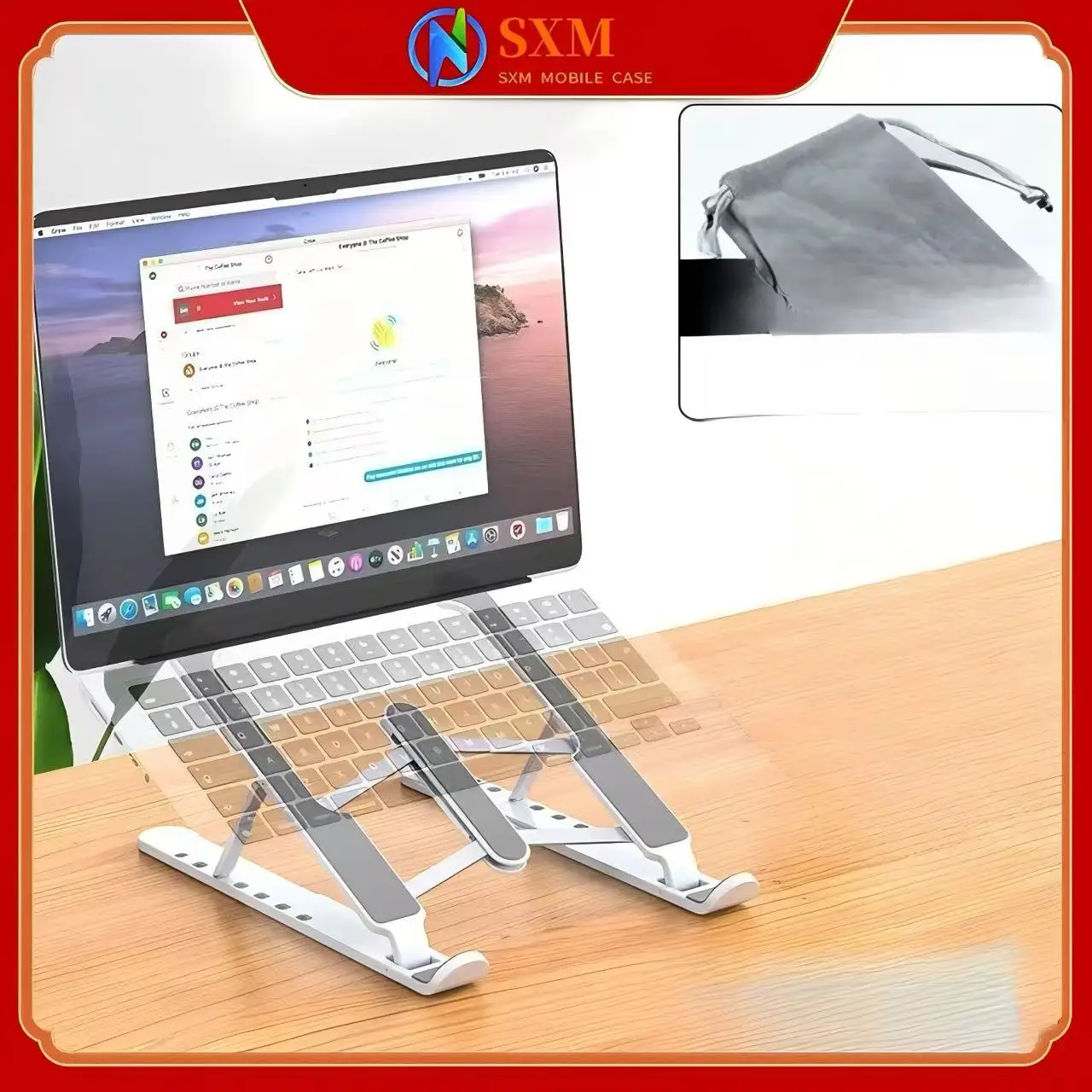 

Подъемный охлаждающий кронштейн, складной портативный держатель для ноутбука, подставка для планшета для домашнего офиса